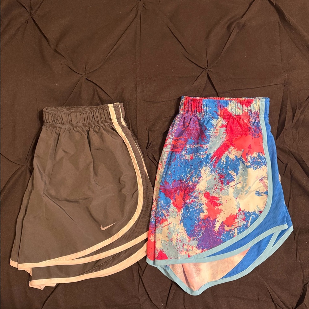 Nike Women's Athletic Shorts - Black and Multicolor